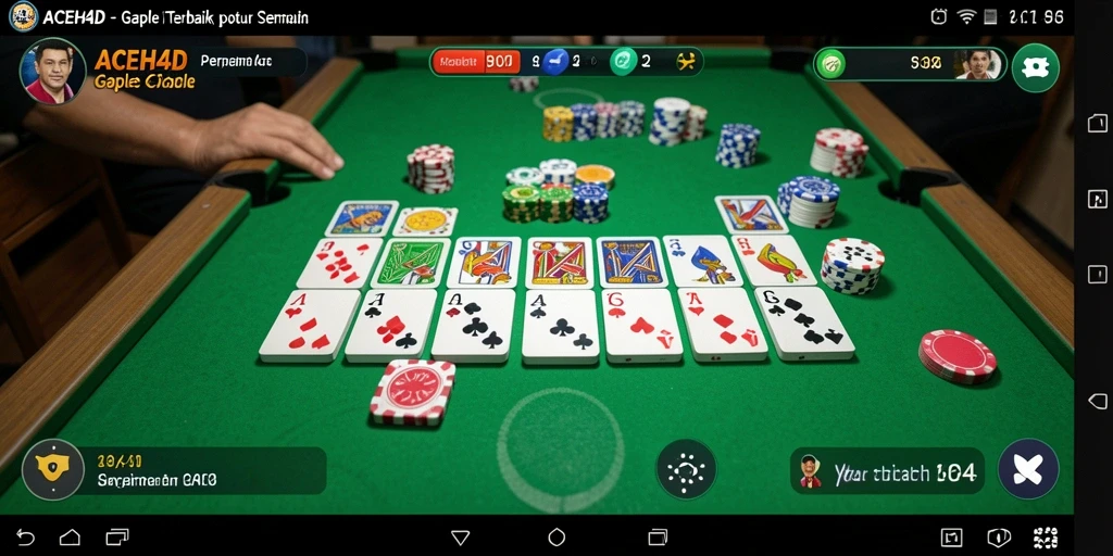 Tampilan gameplay seru di ACEH4D yang menggugah semangat bermain Gaple.