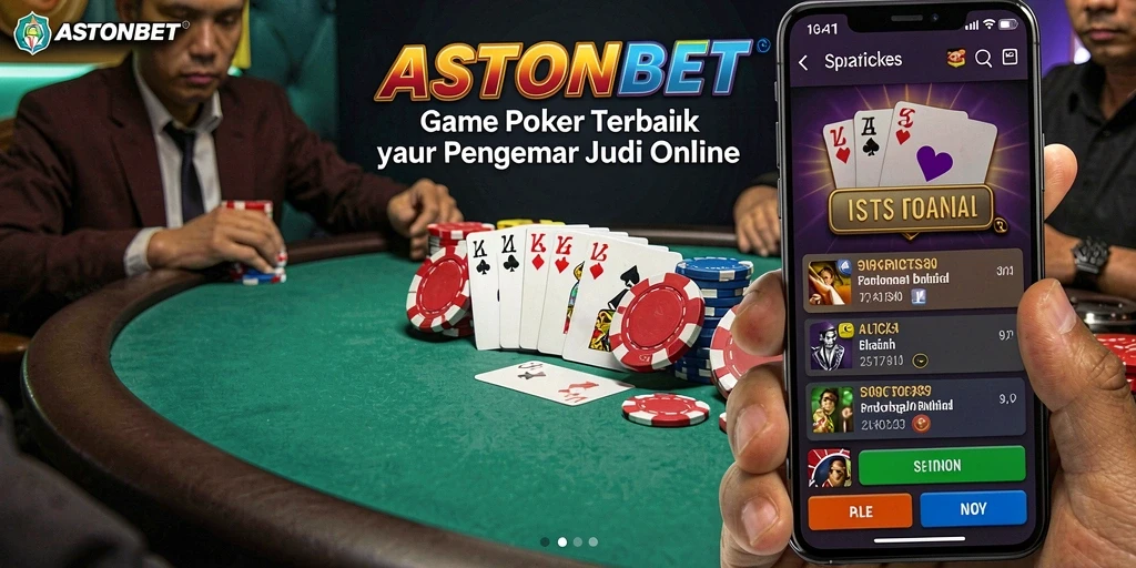 Tampilan gameplay poker di ASTONBET yang seru dan interaktif.