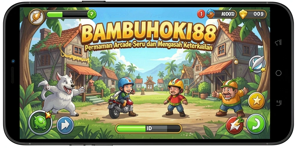 Screenshot gameplay BAMBUHOKI88 dengan grafis menawan dan tantangan seru.