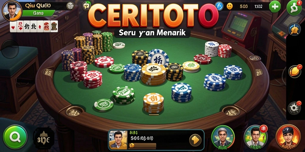 Tampilan gameplay menarik dari CERITOTO saat bermain QiuQiu.