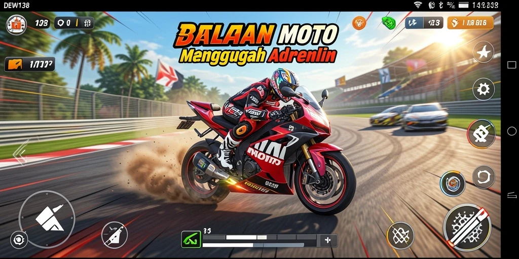 Tampilan menegangkan balapan motor di DEWI138.
