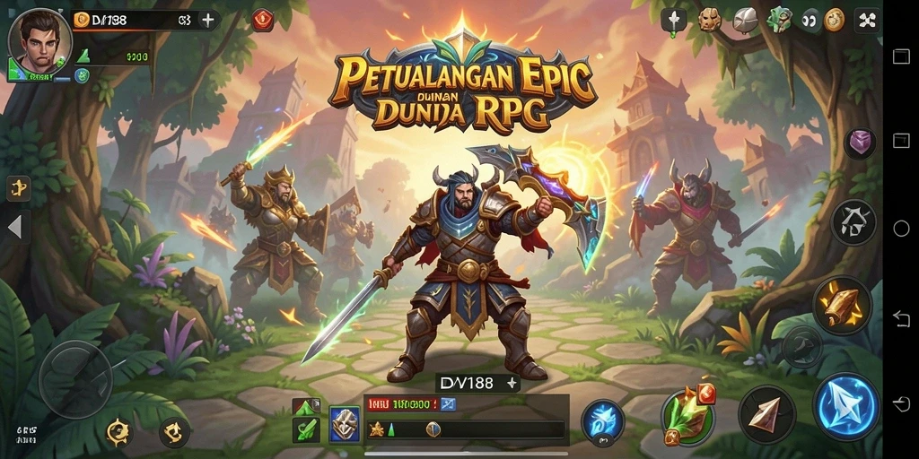 Tampilan gameplay DV188 yang mendebarkan dan penuh aksi RPG.
