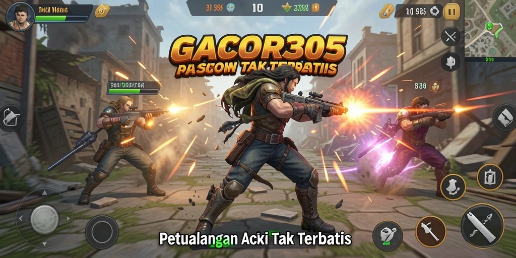Tampilan dinamis dari gameplay GACOR305 yang penuh aksi.