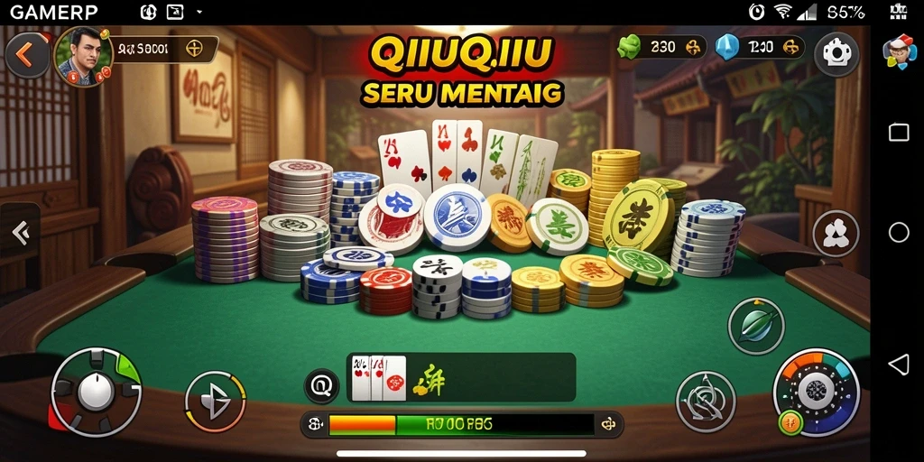 Screenshot gameplay QiuQiu dengan grafis yang menarik.