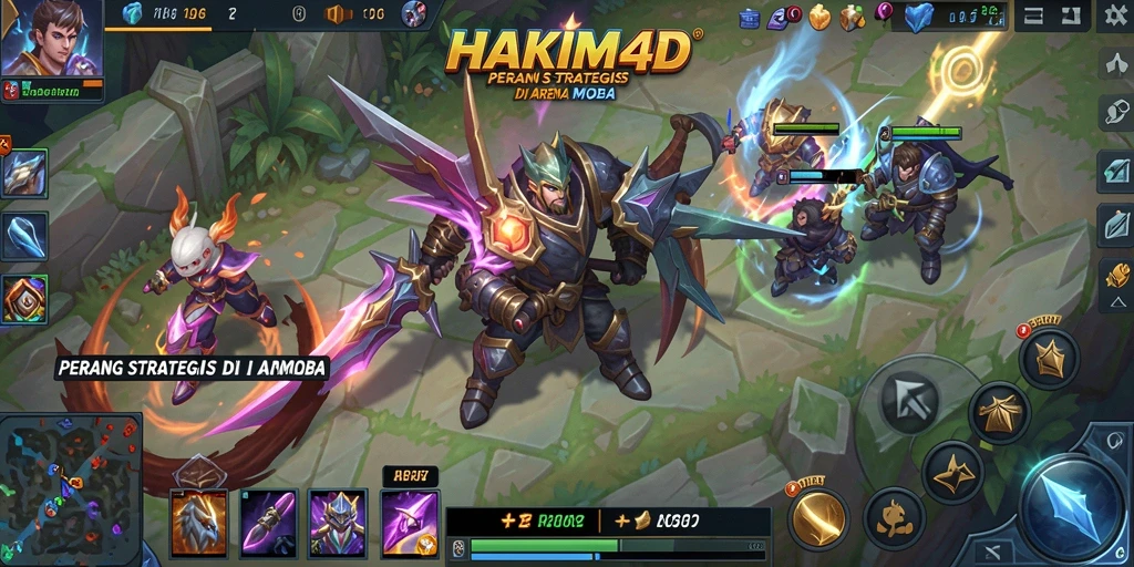 Tampilan gameplay HAKIM4D yang mendebarkan di arena pertempuran.