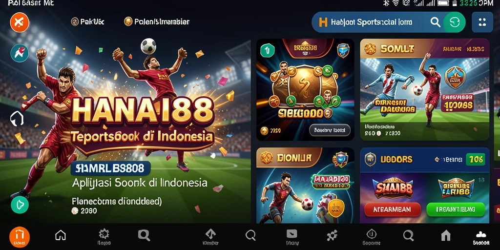 Screenshot gameplay Sportsbook HANABI88 yang menampilkan fitur taruhan.