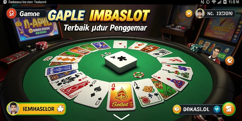 Tampilan gameplay seru dalam permainan Gaple di IMBASLOT.