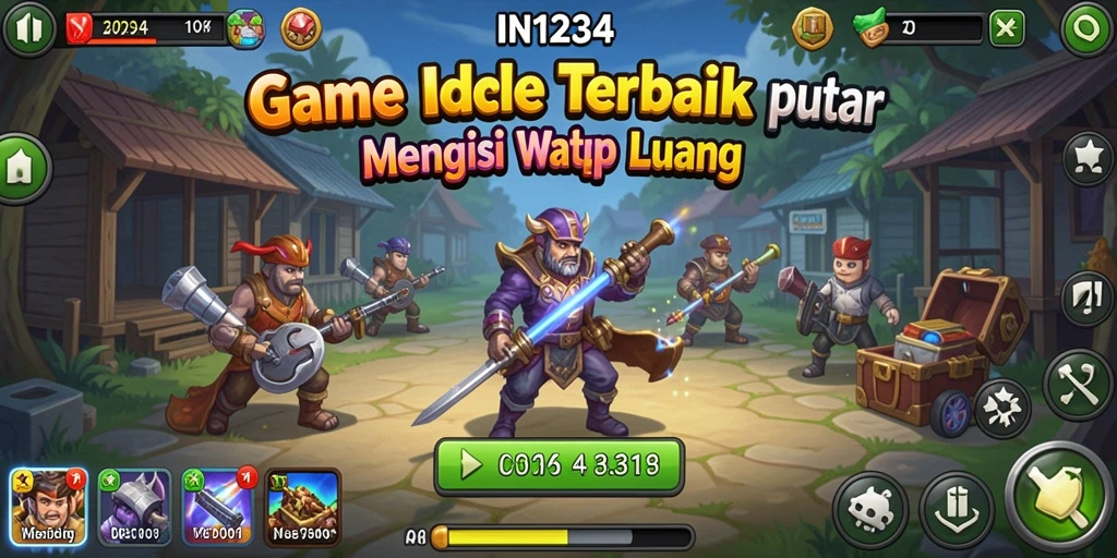 Tampilan gameplay IN1234 yang menarik dan mudah dipahami.