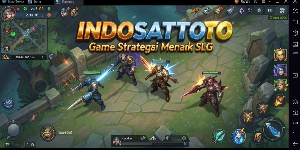 Screenshot gameplay INDOSATTOTO menampilkan aksi pertempuran strategis.