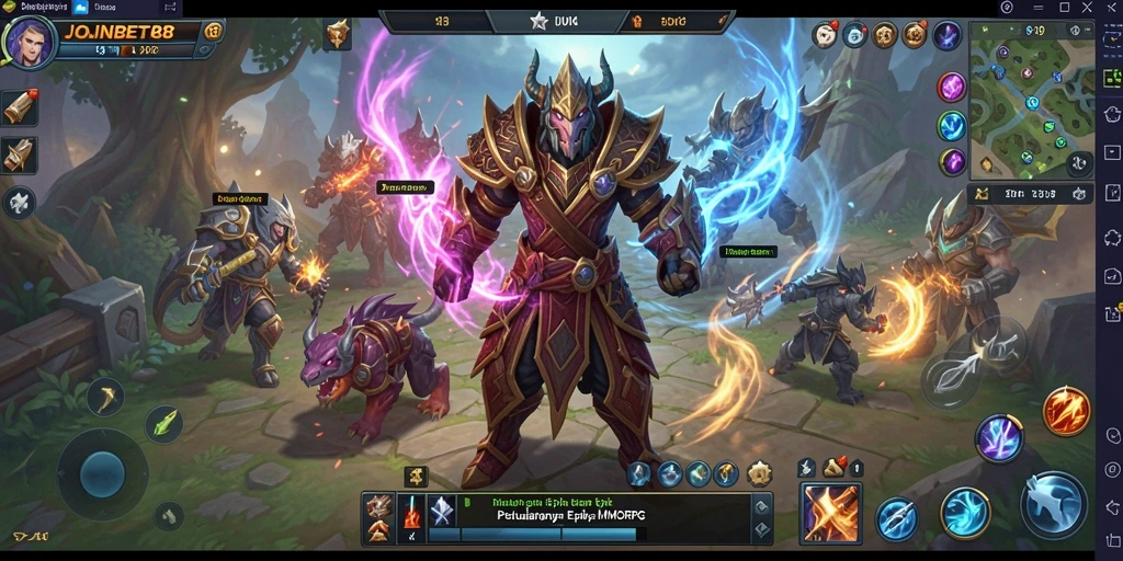 Screenshot menunjukkan aksi mendebarkan dalam gameplay MMORPG.