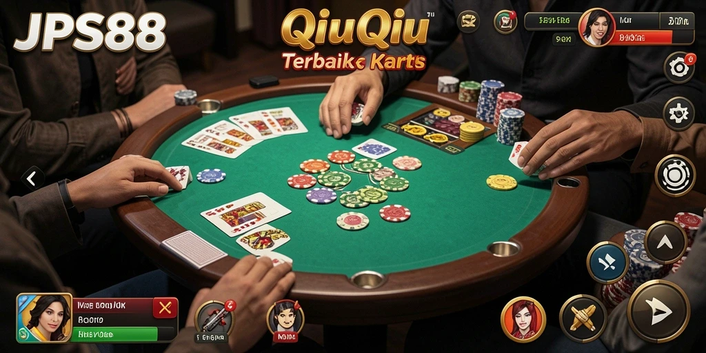 Screenshot gameplay JPS88 menunjukkan aktivitas QiuQiu yang seru.