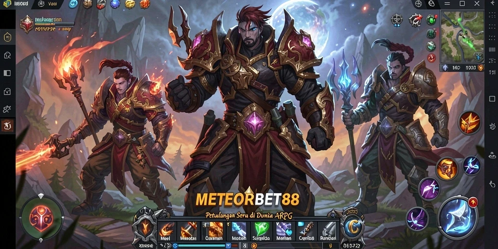 Tampilan menakjubkan dari gameplay dinamis METEORBET88.