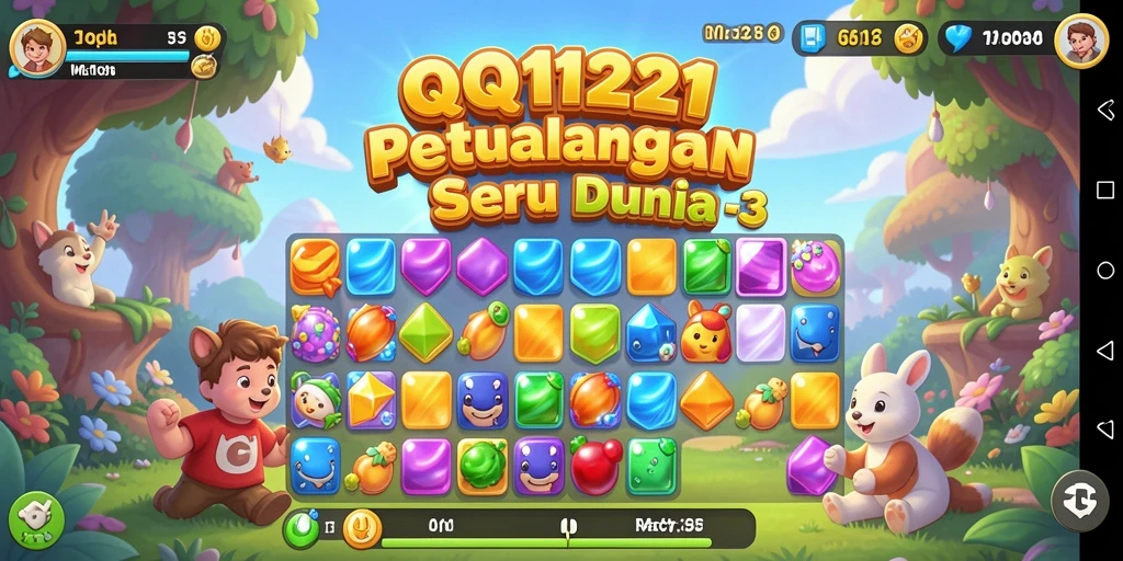 Tampilan gameplay seru dan penuh warna di QQ1221.