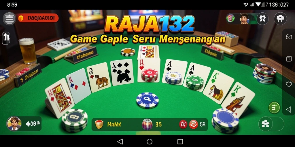Screenshot menunjukkan antarmuka gameplay RAJA132 yang menarik dan interaktif.