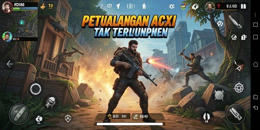 Screenshot gameplay RDI88 menampilkan aksi petualangan yang mendebarkan.