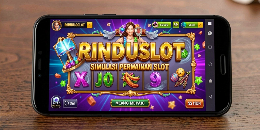 Tampilan gameplay RINDUSLOT dengan berbagai mesin slot menarik.