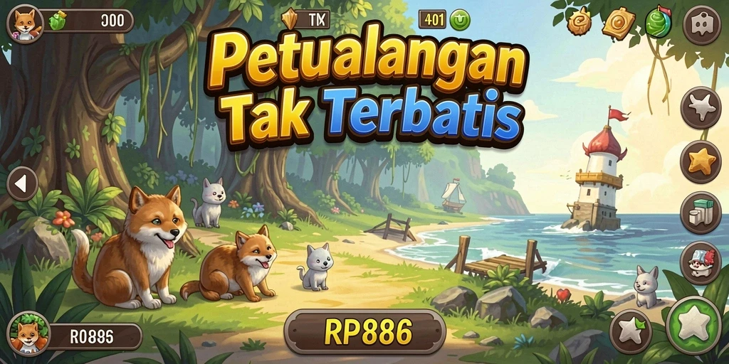 Tampilan gameplay yang menarik dalam RP886, penuh petualangan dan eksplorasi.