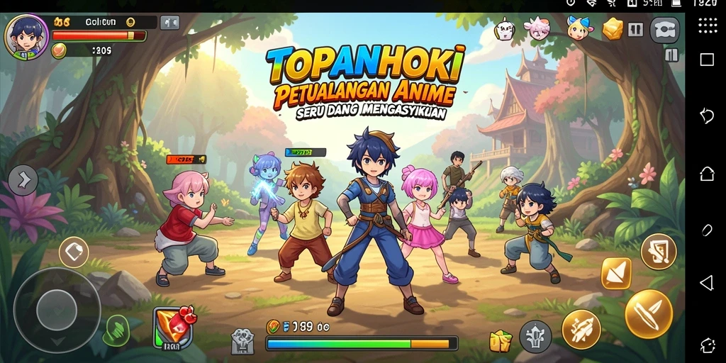 Tangkapan layar menunjukkan aksi seru dalam gameplay Anime TOPANHOKI.